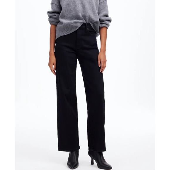 Madewell Denim - Madewell Women's The Perfect Vintage Wide Leg Black Denim Jeans 25 New